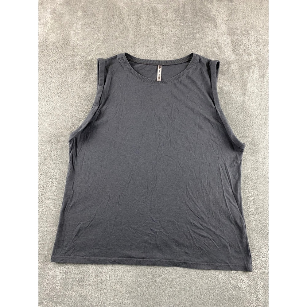 Fabletics Mens Muscle Tank Top Gray Sleeveless Crew Neck Activewear XL